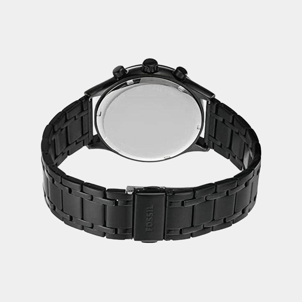 Luther Men Quartz Black Dial Chronograph Stainless Steel Watch BQ2330