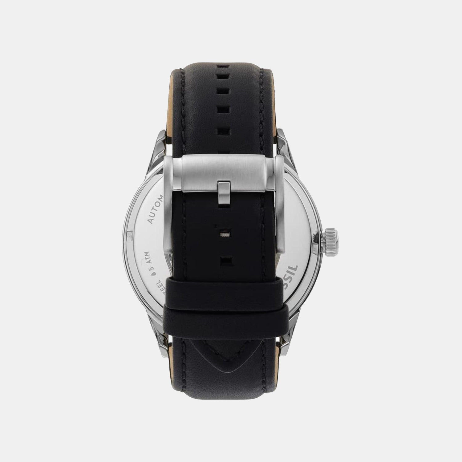 Flynn Men Automatic Black Dial Analog Leather Watch BQ2383