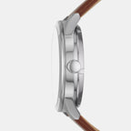 Flynn Men Automatic Black Dial Analog Leather Watch BQ2386