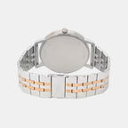 Luther Men Quartz Silver Dial Analog Stainless Steel Watch BQ2417