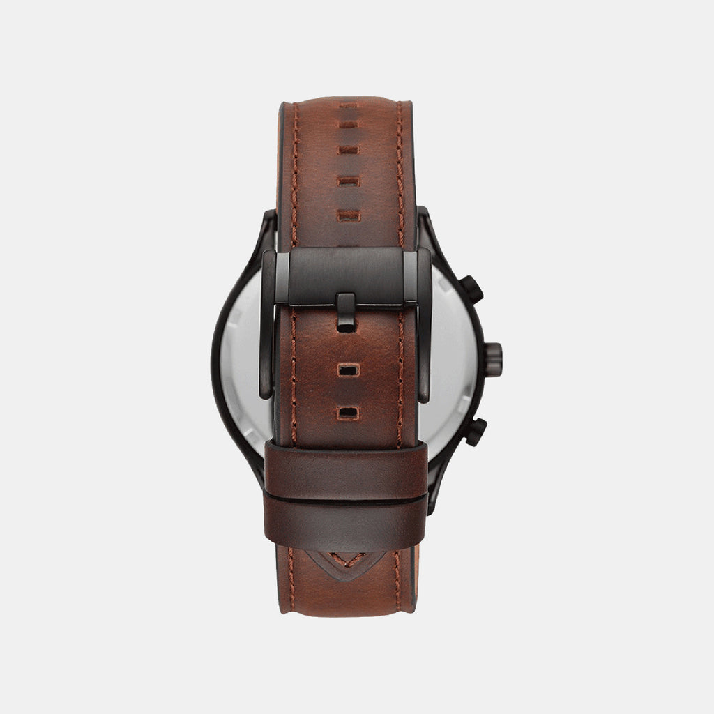 Fenmore Men Quartz Black Dial Chronograph Leather Watch BQ2453