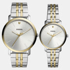 Lux Luther Couple Quartz Silver Dial Analog Stainless Steel Watch BQ2467SET