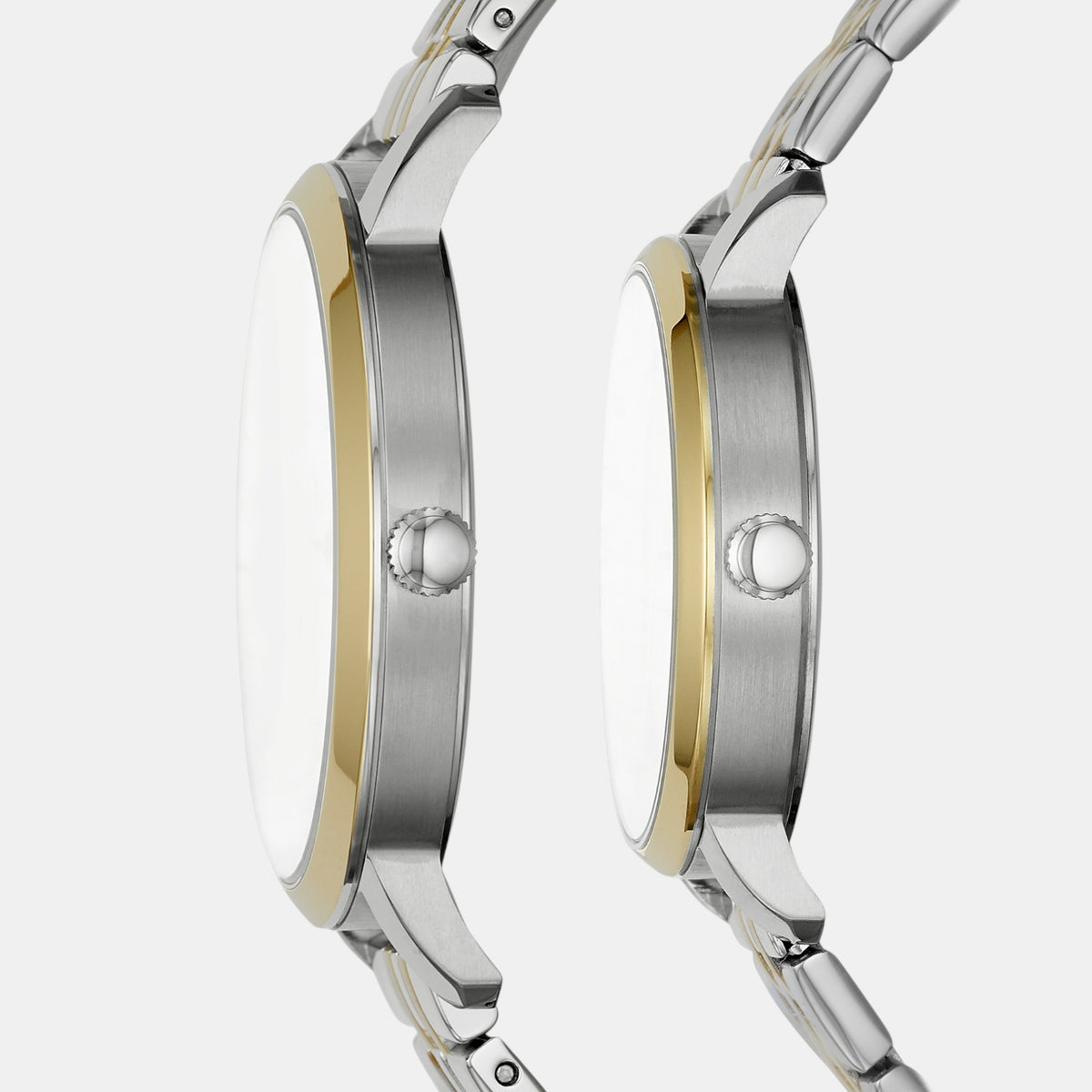 Lux Luther Unisex Quartz Silver Dial Analog Stainless Steel Watch BQ2467SET
