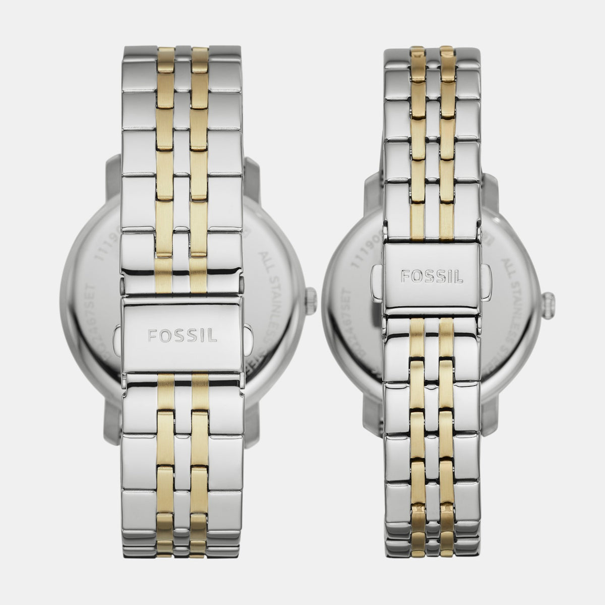 Lux Luther Unisex Quartz Silver Dial Analog Stainless Steel Watch BQ2467SET