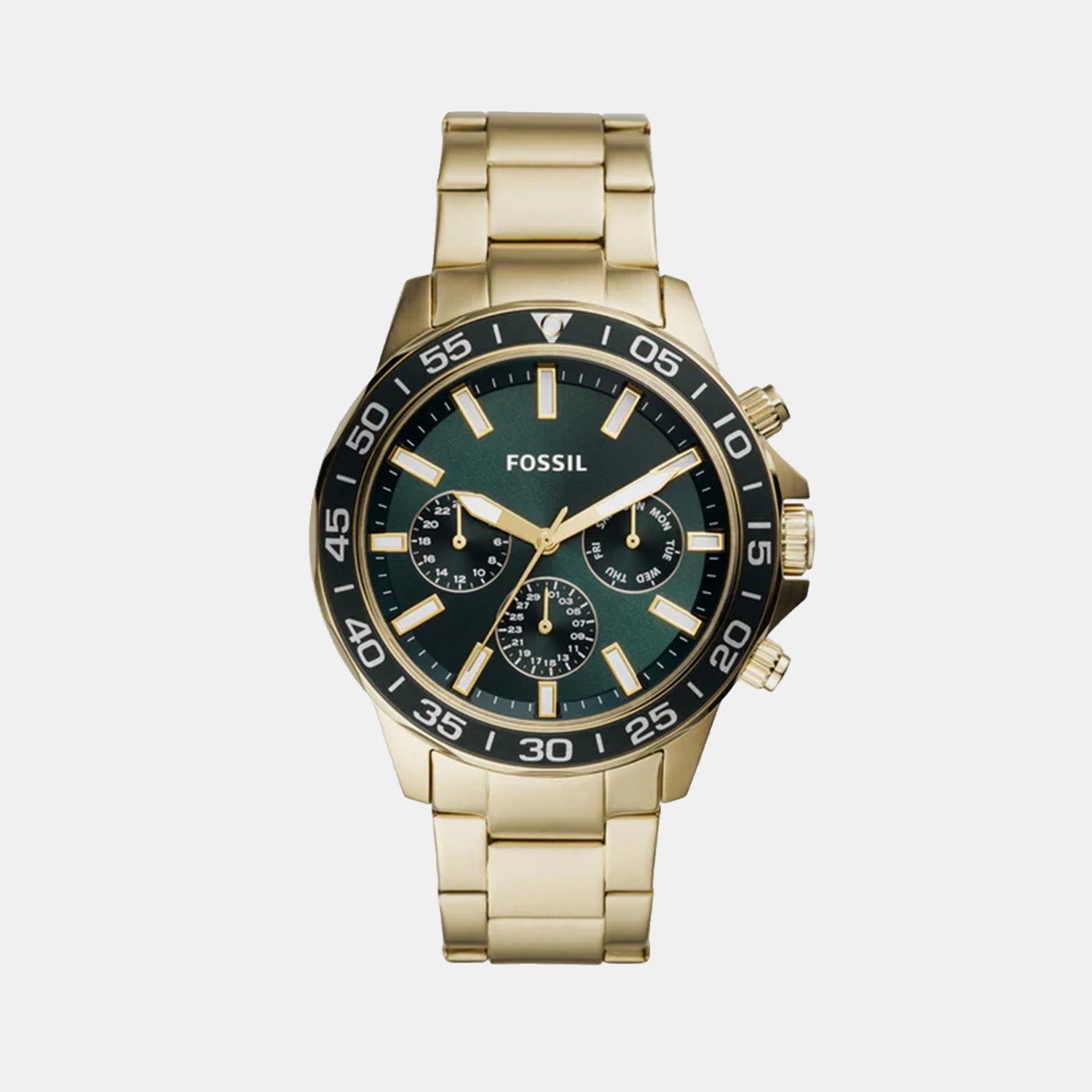 Fossil Round Green Chronograph watch