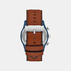 Sullivan Men Quartz Blue Dial Multi-Function Leather Watch BQ2512