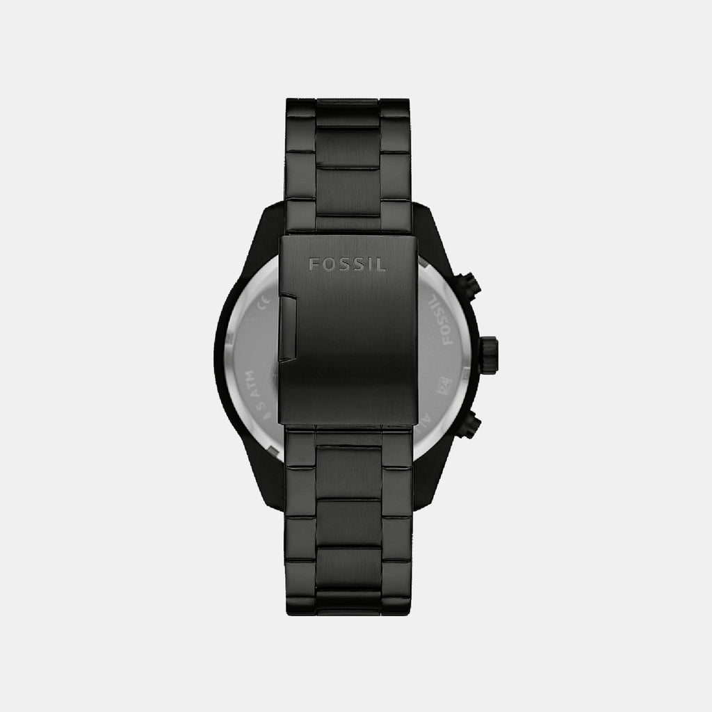 Brox Men Quartz Black Dial Chronograph Stainless Steel Watch BQ2532