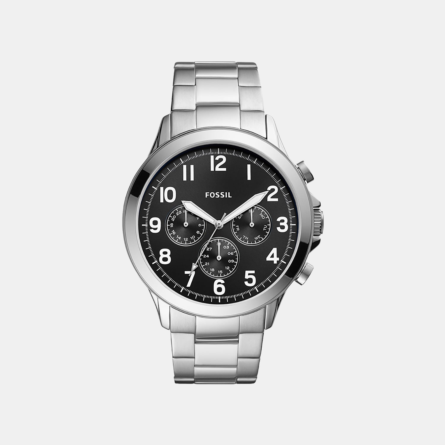 Men Quartz Black Dial Chronograph Stainless Steel Watch BQ2541I