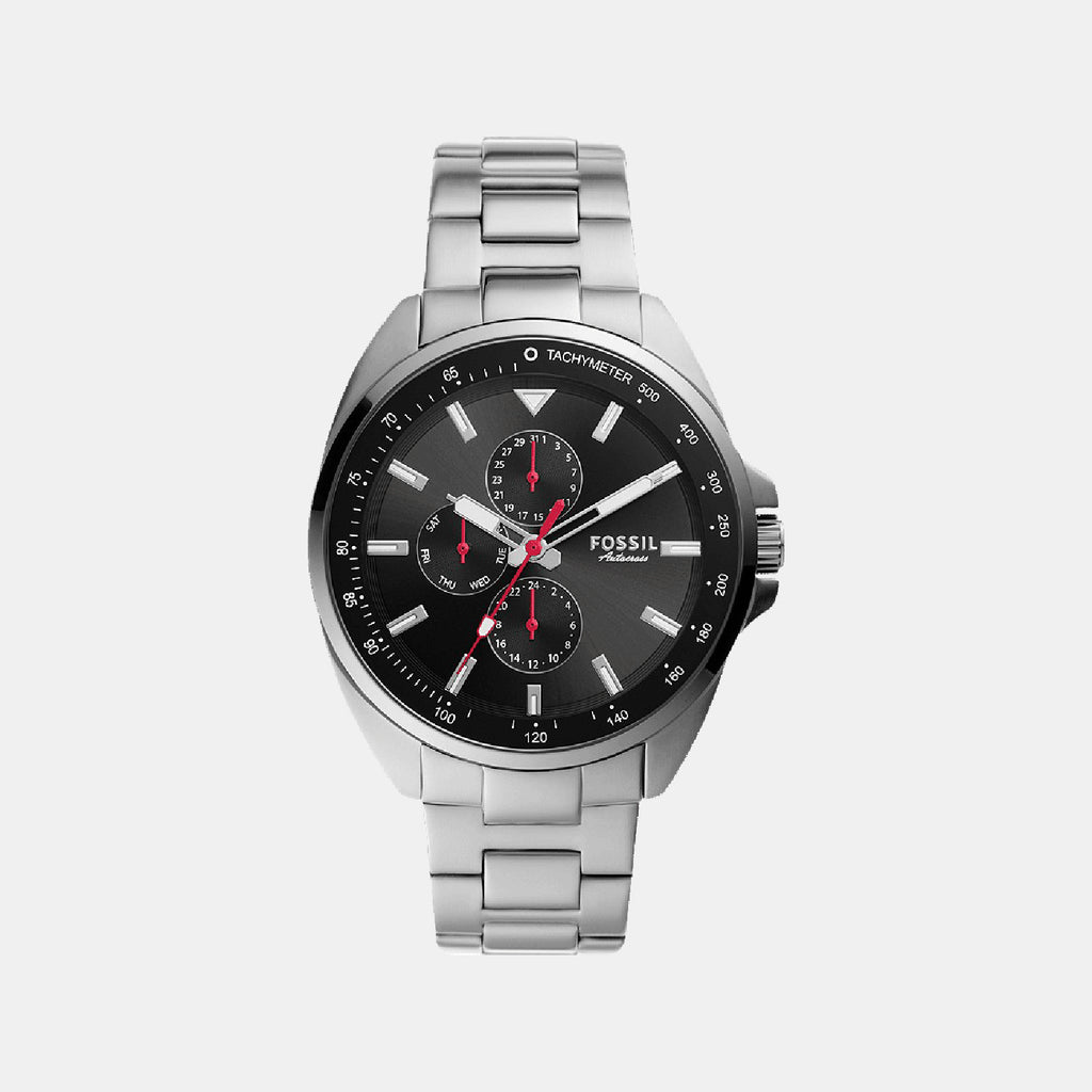 Autocross Men Quartz Black Dial Chronograph Stainless Steel Watch BQ2550