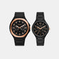 Couple Quartz Black Dial Multi-Function Stainless Steel Watch BQ2645SET