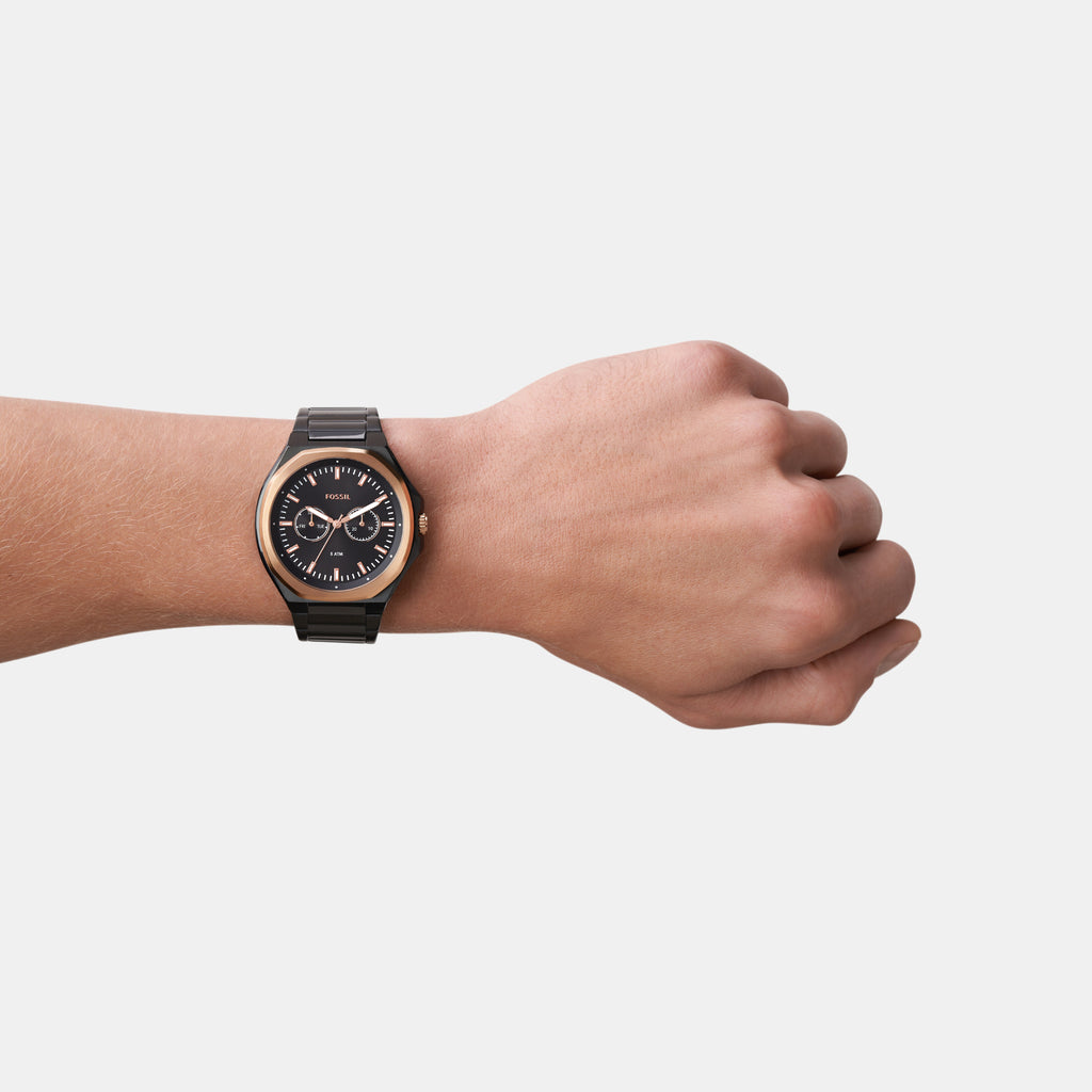 Evanston Couple Quartz Black Dial Multi-Function Stainless Steel Watch BQ2645SET