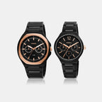 Fossil Round Quartz Multi-Function Couple watch