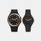 Couple Quartz Black Dial Multi-Function Stainless Steel Watch BQ2645SET