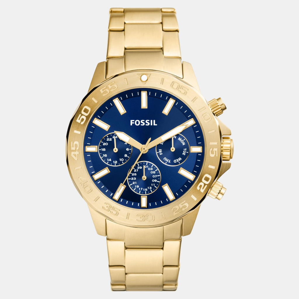 Bannon Men Quartz Blue Dial Multi-Function Stainless Steel Watch BQ2706