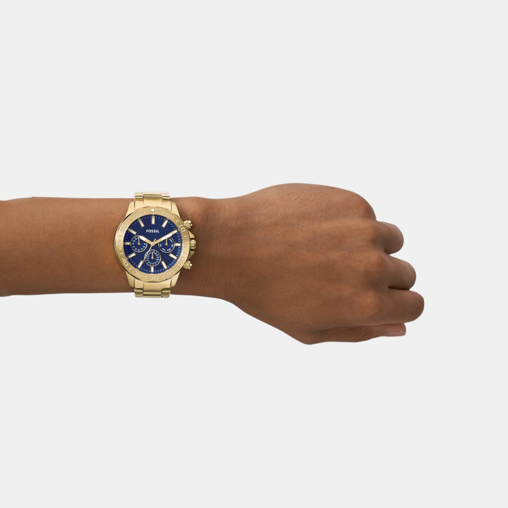 Bannon Men Quartz Blue Dial Multi-Function Stainless Steel Watch BQ2706