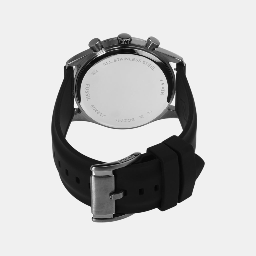 Sullivan Men Quartz Black Dial Chronograph Silicone Watch BQ2746