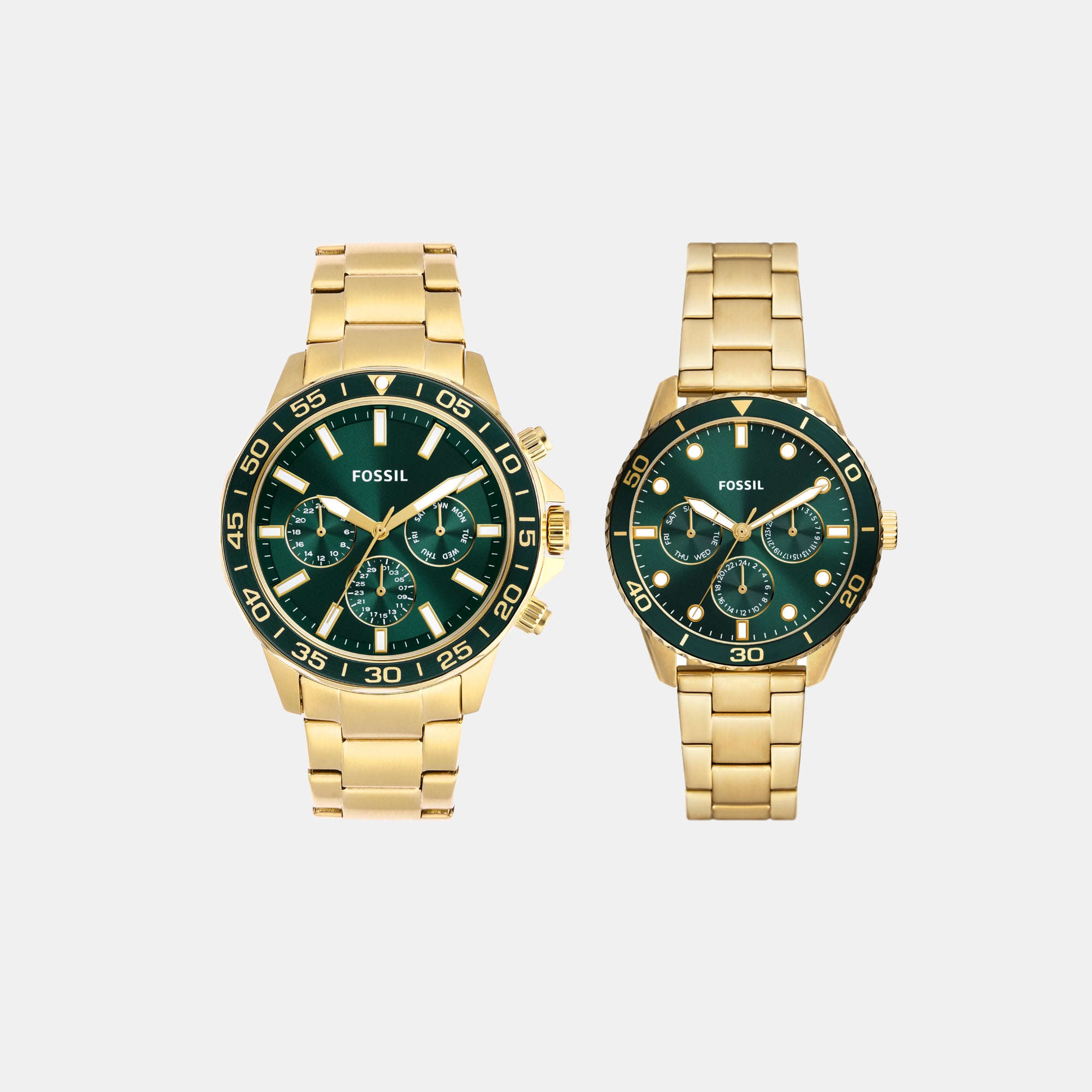 Fossil Round Green Multi-Function watch