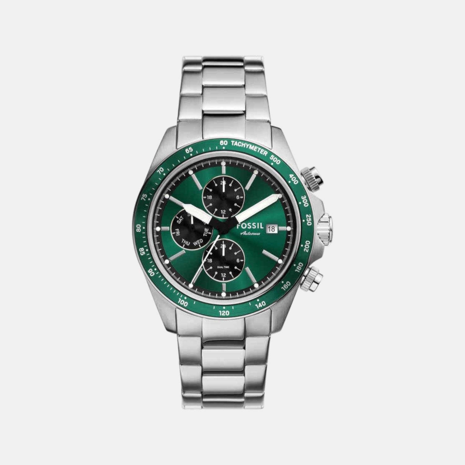 Autocross Men Quartz Green Dial Analog Stainless Steel Watch FS6127