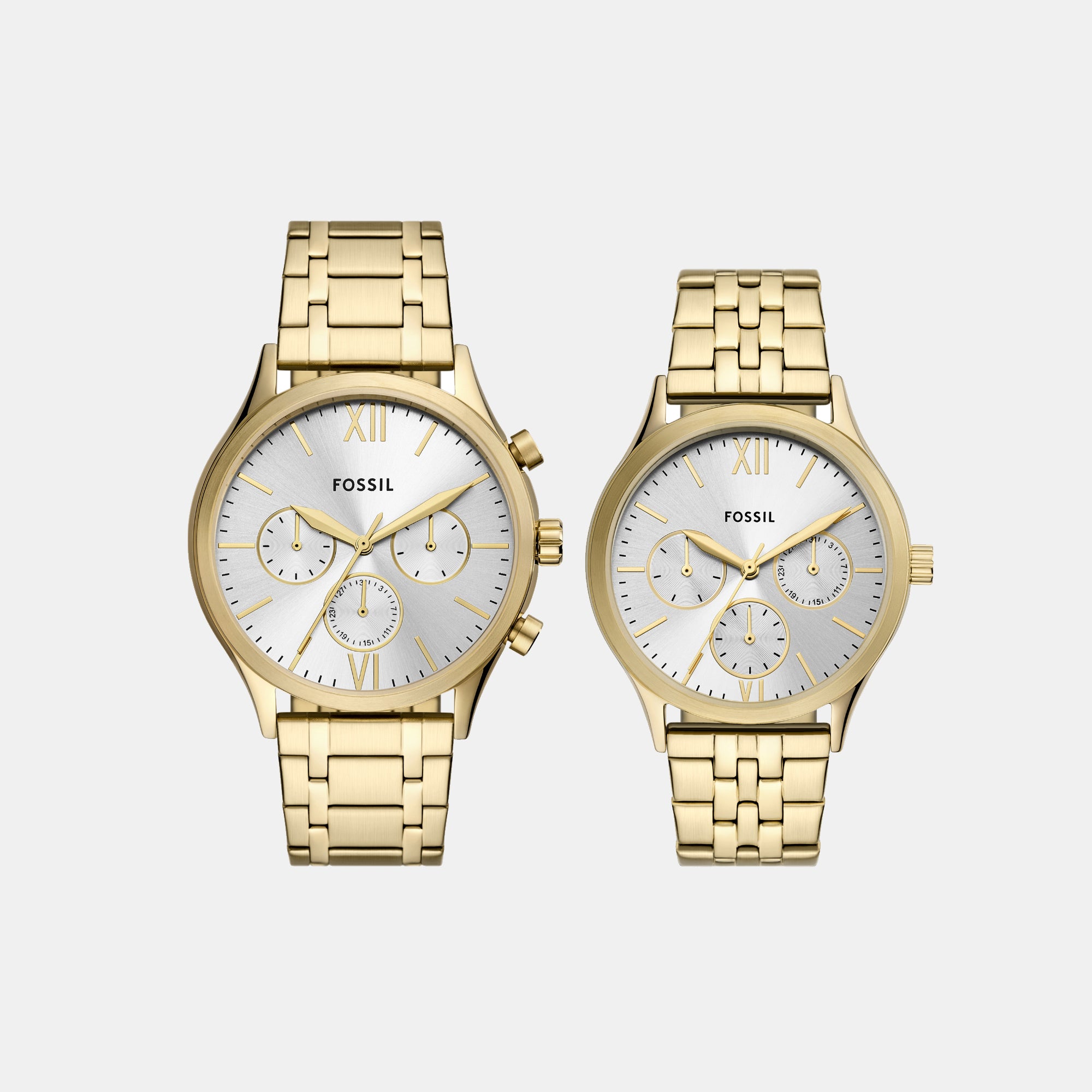 Fossil Round Silver Multi-Function watch