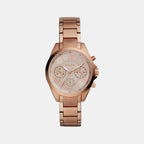 Modern Courier Women Quartz Rose Gold Dial Chronograph Stainless Steel Watch BQ3036