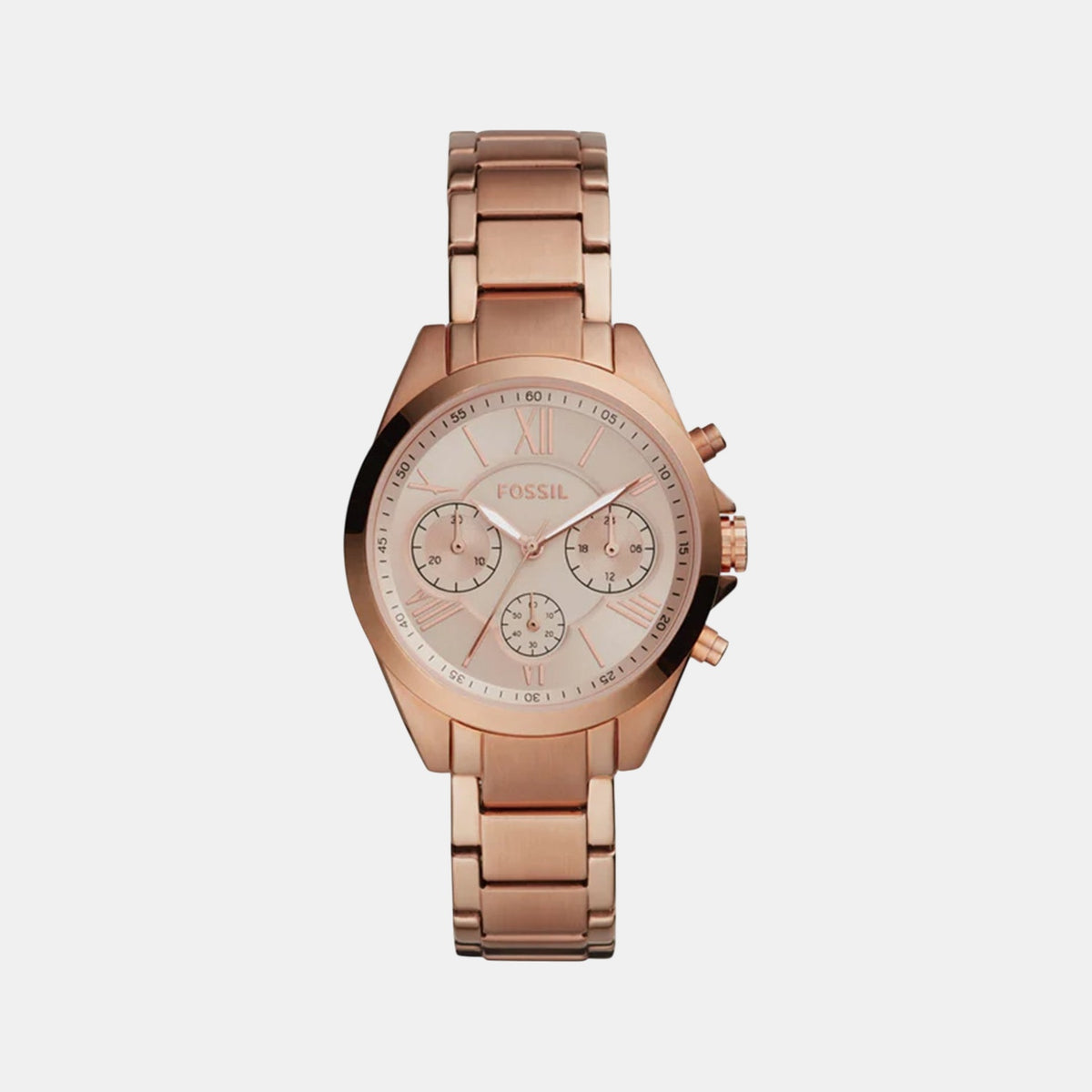 Modern Women Quartz Rose Gold Dial Chronograph Stainless Steel Watch BQ3036