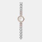Karli Women Quartz White Mother Of Pearl Dial Analog Stainless Steel Watch BQ3337