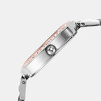 Karli Women Quartz White Mother Of Pearl Dial Analog Stainless Steel Watch BQ3337