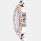 Karli Women Quartz White Mother Of Pearl Dial Analog Stainless Steel Watch BQ3337