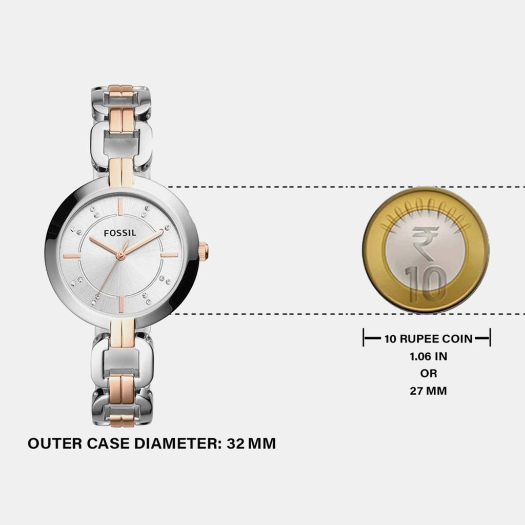 Kerrigan Women Quartz Silver Dial Analog Stainless Steel Watch BQ3341
