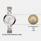 Kerrigan Women Quartz Silver Dial Analog Stainless Steel Watch BQ3341