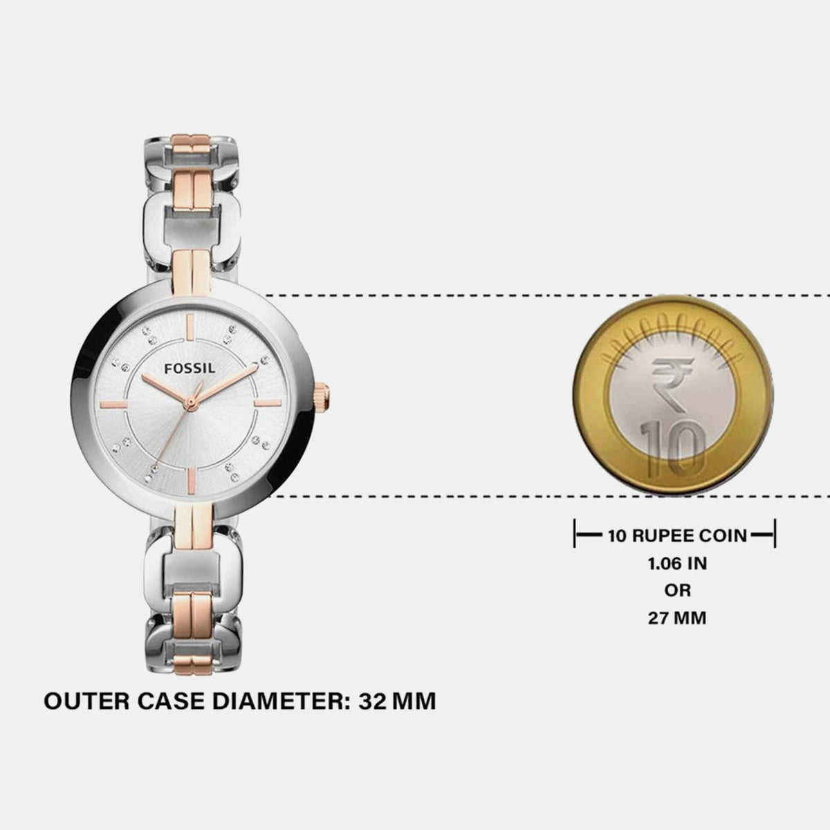 Kerrigan Women Quartz Silver Dial Analog Stainless Steel Watch BQ3341