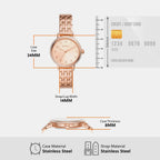 Reid Women Quartz Pink Dial Analog Stainless Steel Watch BQ3656