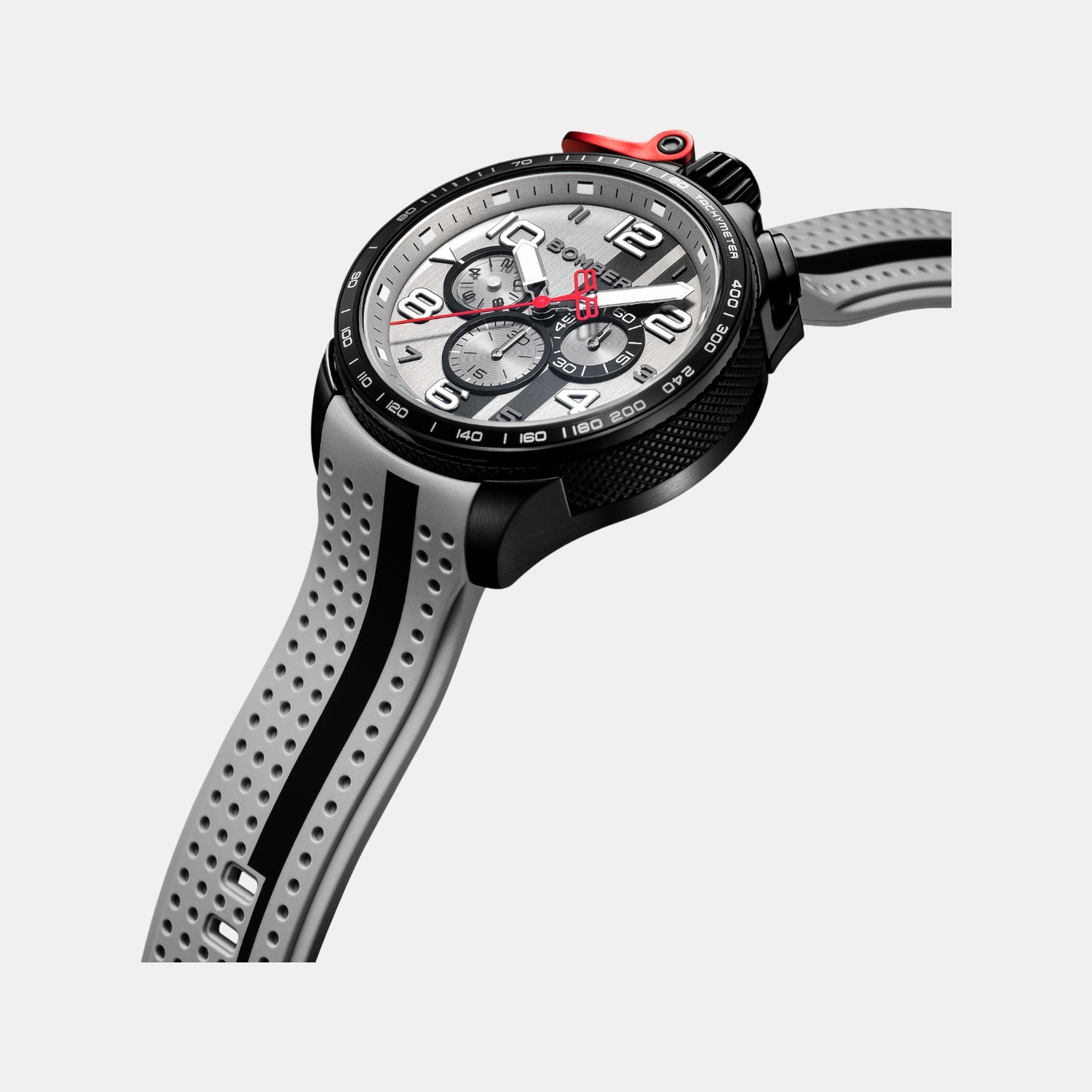 Racing Legacy Men Quartz Grey Dial Chronograph Silicone Watch BS45CHPBA.059-14.12