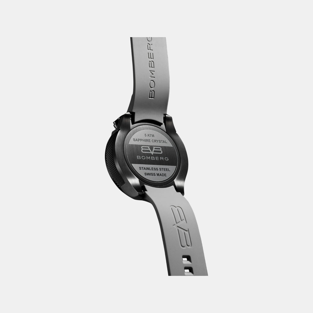 Racing Legacy Men Quartz Grey Dial Chronograph Silicone Watch BS45CHPBA.059-14.12