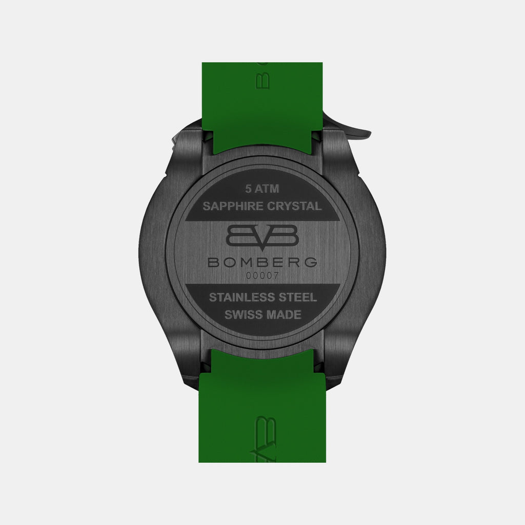 Racing Muscle Men Quartz Green Dial Chronograph Silicone Watch BS45CHPBA.059-24.12