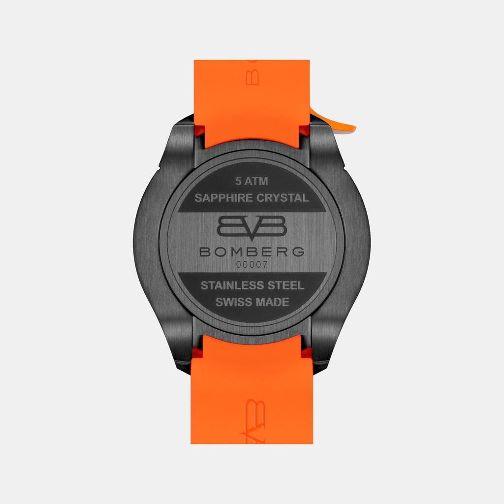 Racing Carbon Men Quartz Orange Dial Chronograph Silicone Watch BS45CHPBA.059-31.12