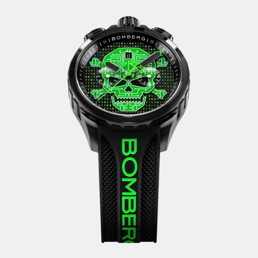 Heritage Men Quartz Green Dial Analog Silicone Watch BS45CHPBA.072-1.12