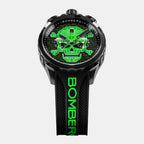 Heritage Men Quartz Green Dial Analog Silicone Watch BS45CHPBA.072-1.12