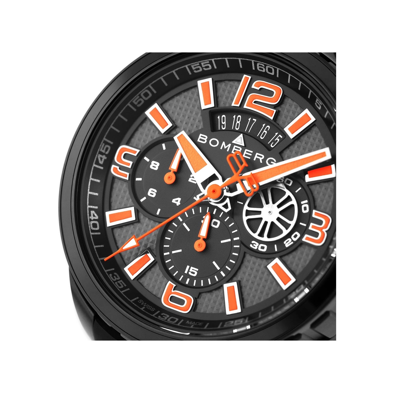 Heritage Men Quartz Grey Dial Chronograph Silicone Watch BS45CHPBA.064-6.12