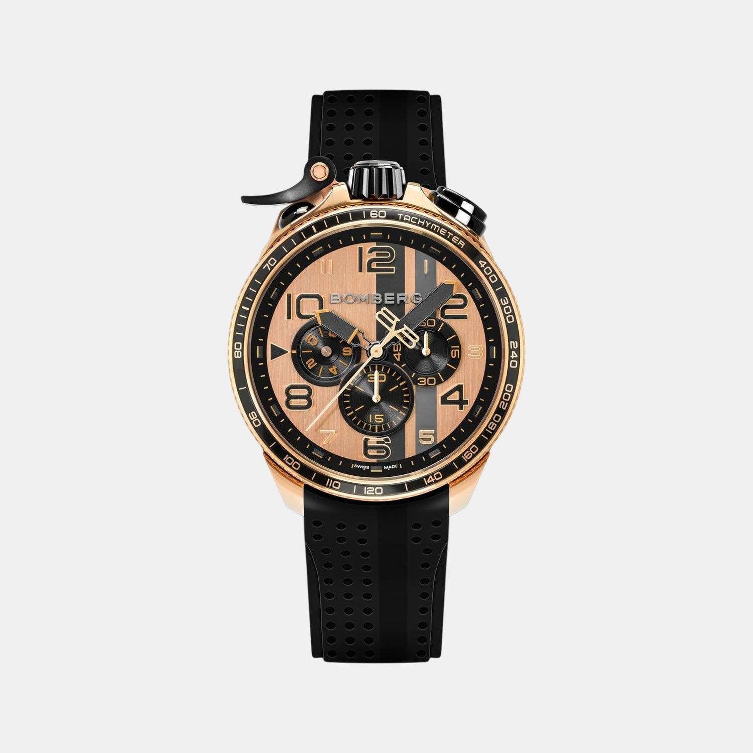 Racing Legacy Men Quartz Gold Dial Chronograph Silicone Watch BS45CHPG.059-19.12