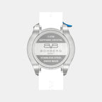 Racing Carbon Men Quartz White Dial Chronograph Silicone Watch BS45CHSP.059-20.12
