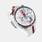 Racing Carbon Men Quartz White Dial Chronograph Silicone Watch BS45CHSP.059-32.12