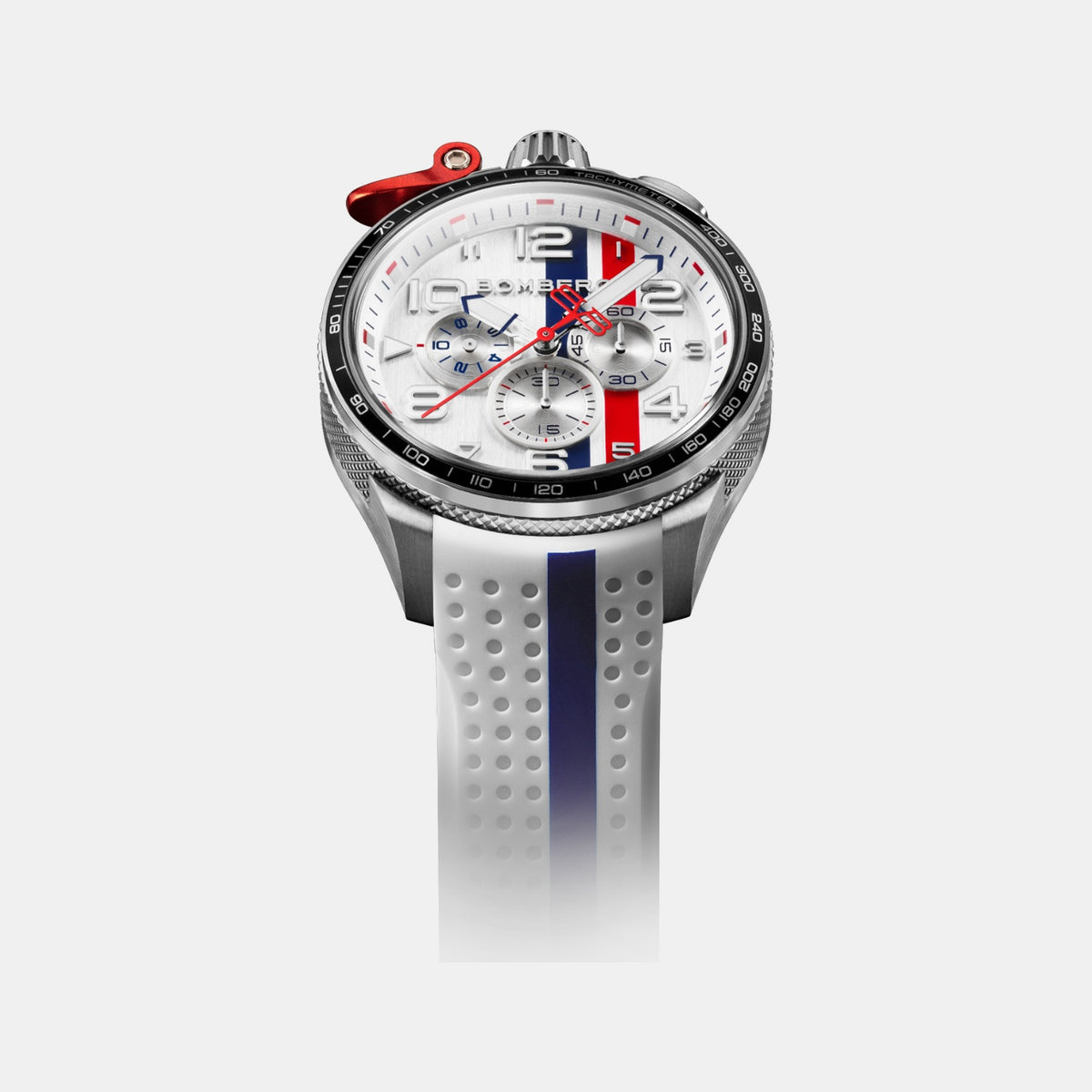Racing Legacy Men Quartz White Dial Chronograph Silicone Watch BS45CHSP.059-4.10