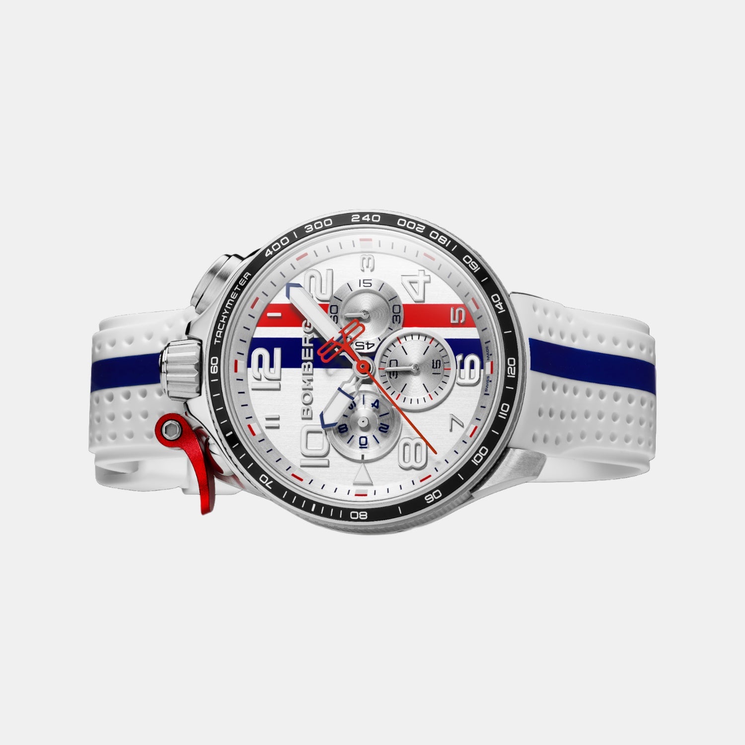 Racing Legacy Men Quartz White Dial Chronograph Silicone Watch BS45CHSP.059-4.10