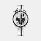 Racing Carbon Men Quartz White Dial Chronograph Silicone Watch BS45CHSP.059-30.12
