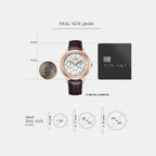 Men Quartz White Dial Multi-Function Leather Watch BU4032-11A