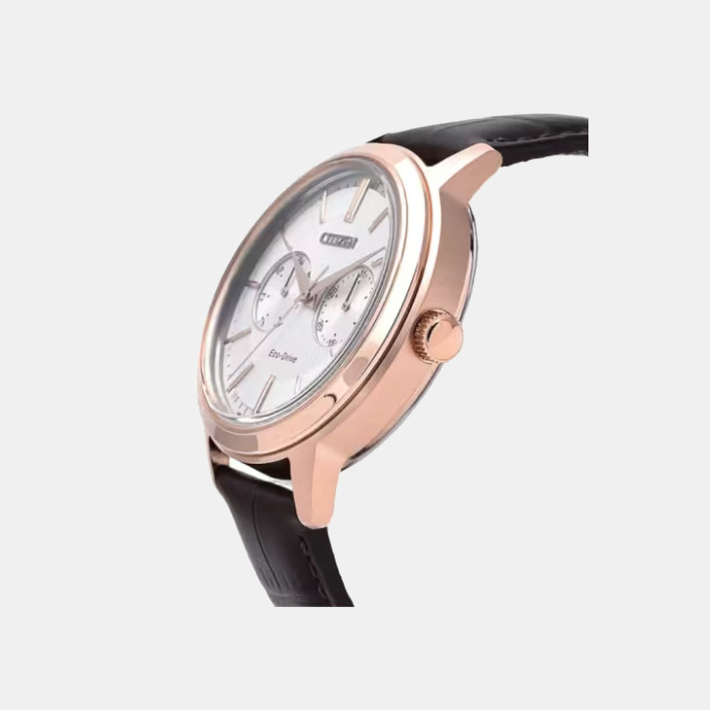 Men Eco-Drive White Dial Analog Stainless Steel Watch BU4032-11A