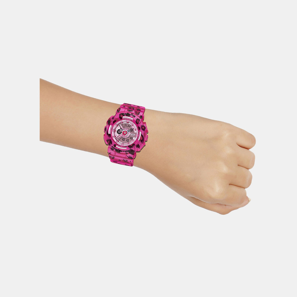 Baby-G Women Quartz Pink Dial Analog-Digital Resin Watch BX033