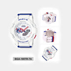Women Quartz White Dial Analog Resin Watch BX056