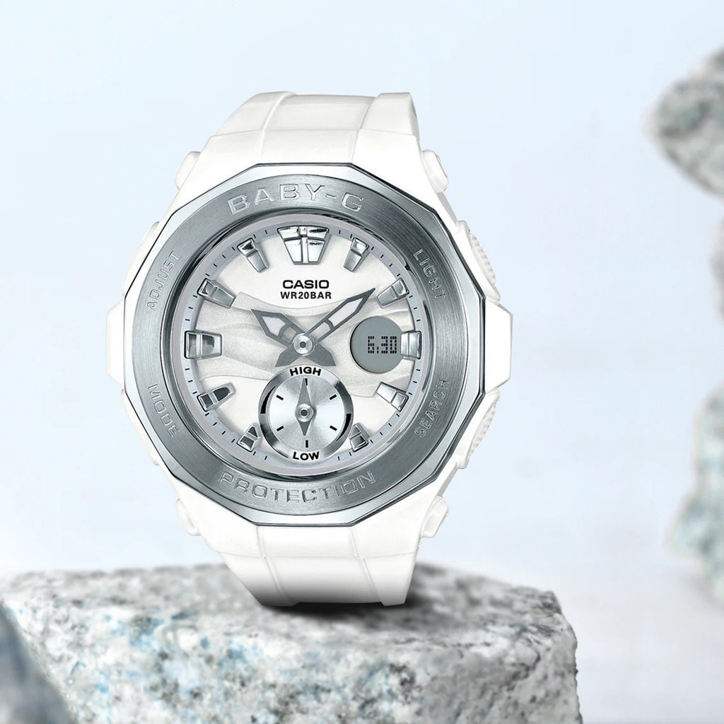 Baby-G Women Quartz White Dial Analog Resin Watch BX059